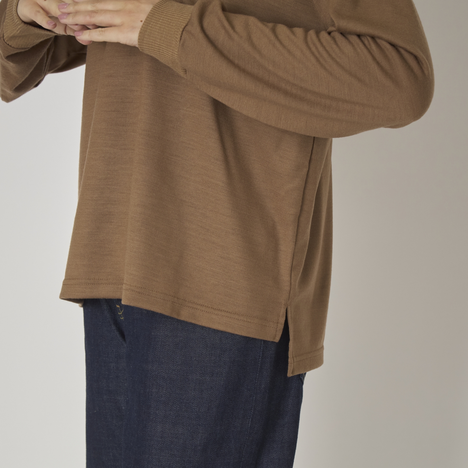 sohi/ウォッシャブルウール天竺プルオーバー